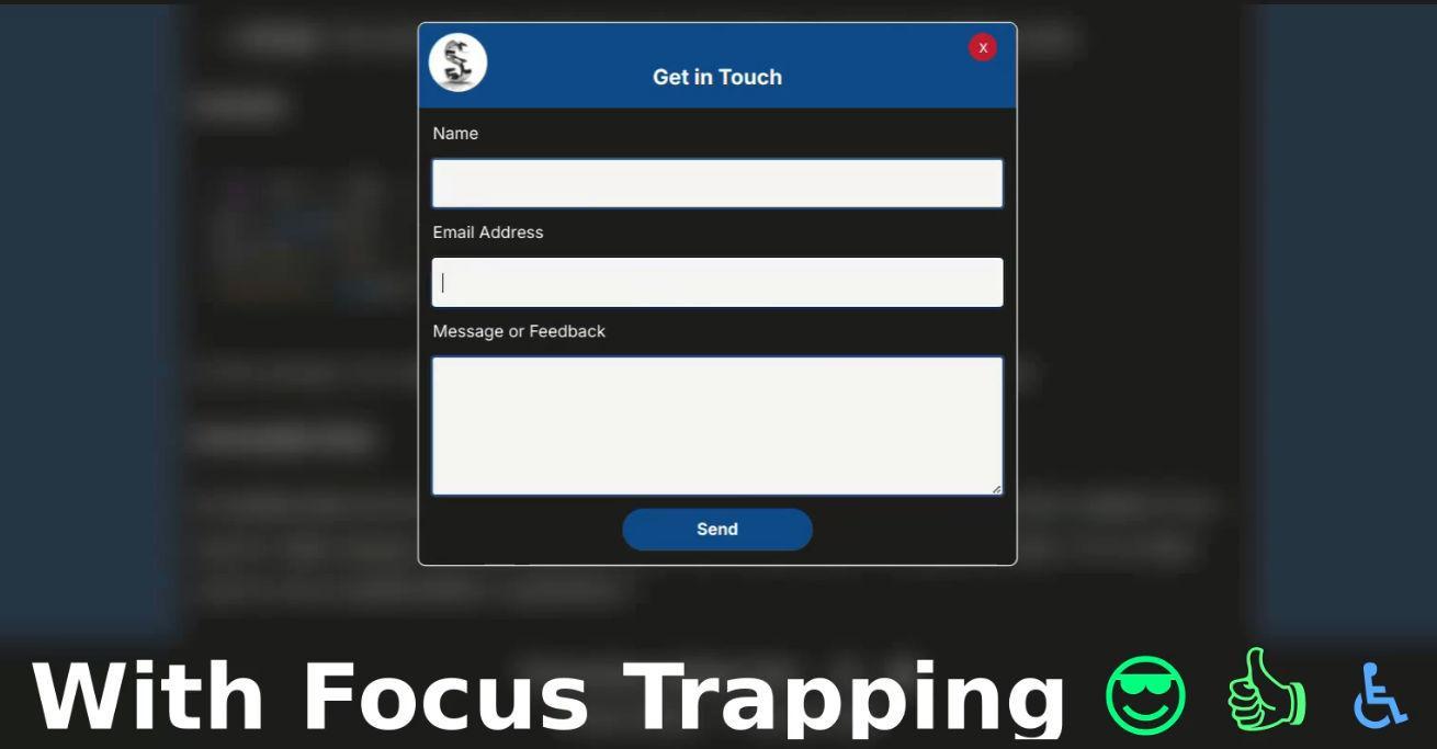 featured image for How to Trap Focus in Next.js and React