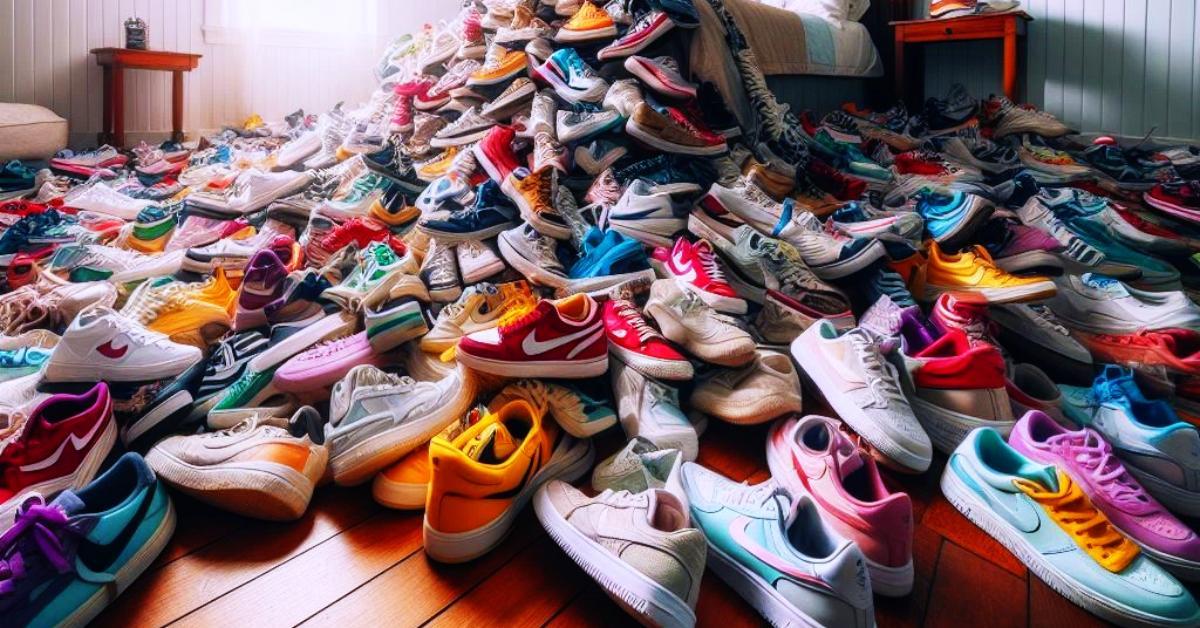 room full of sneakers created with generative AI - understanding data organization